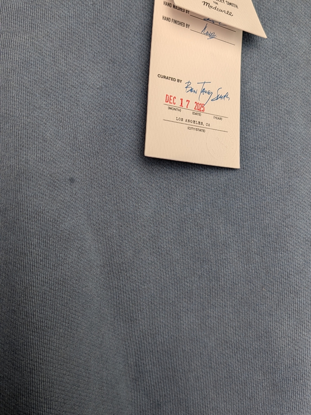 Madewell x Benjamin Talley Smith The Armory Classic Sweatshirt Blue Medium - Picture 2 of 8